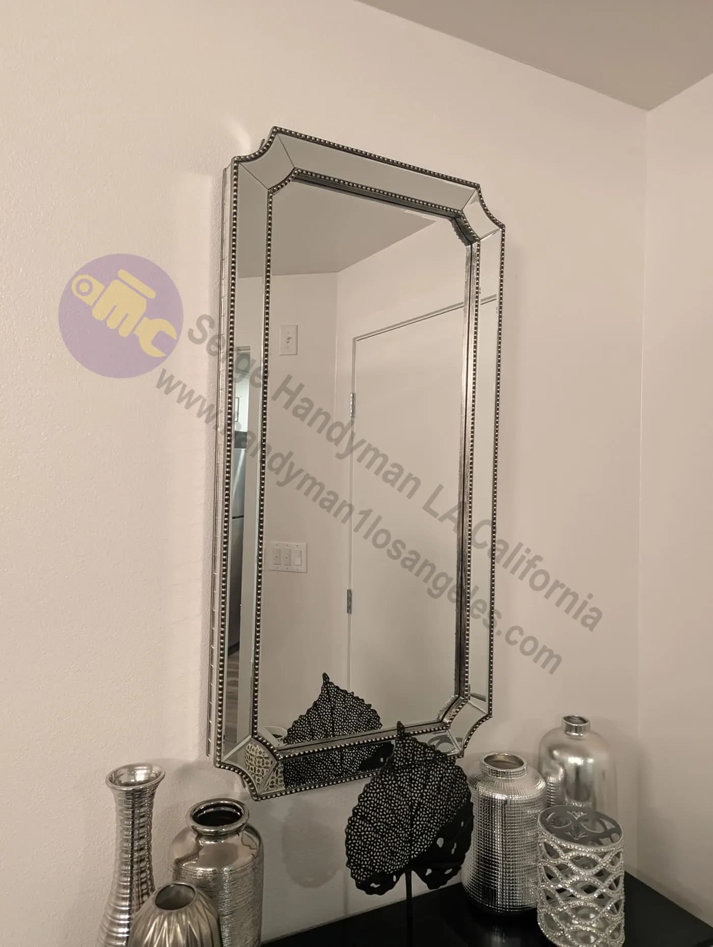 Mirror hanging in Monrovia